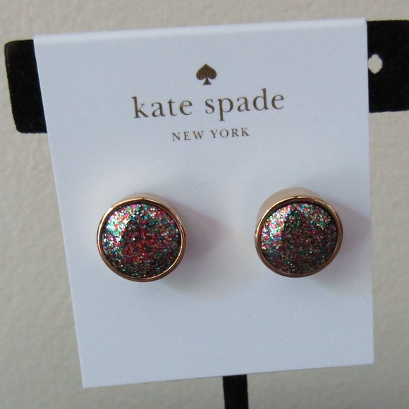Kate Spade Glitter Gumdrop Stud Earring - Picture 2 of 4